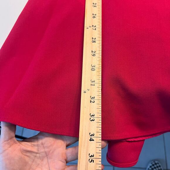 Black Halo Red McAdam Babydoll Mini Dress Size 6 - Picture 8 of 10